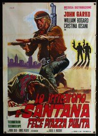 k651 SARTANA KILLS THEM ALL Italian one-panel movie poster '71 Franco art!
