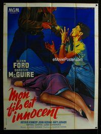 k023 TRIAL French one-panel movie poster '55 great Roger Soubie art!