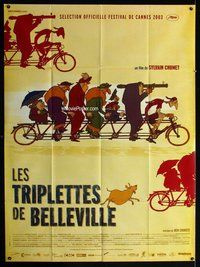 k246 TRIPLETS OF BELLEVILLE French one-panel movie poster '03 animation!