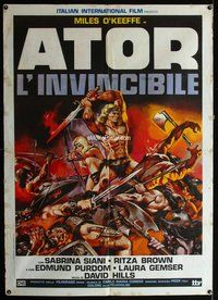 k526 ATOR Italian one-panel movie poster '82 Joe D'Amato, sword & sorcery!