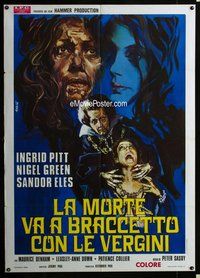 k554 COUNTESS DRACULA Italian one-panel movie poster '72 Hammer, Avelli art!