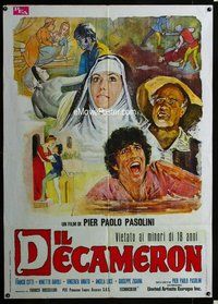 k557 DECAMERON Italian one-panel movie poster '71 Pier Paolo Pasolini