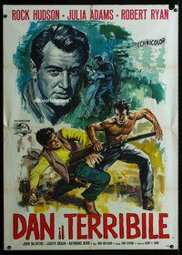 k590 HORIZONS WEST Italian one-panel movie poster '52 Robert Ryan, Hudson