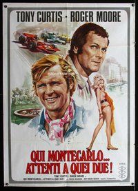 k624 MISSION MONTE CARLO Italian one-panel movie poster '74 Roger Moore