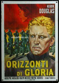 k630 PATHS OF GLORY Italian one-panel movie poster R63 great different image!