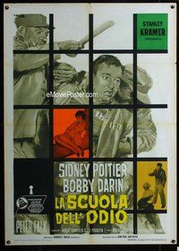 k635 PRESSURE POINT Italian one-panel movie poster '62 Poitier, Ciriello art