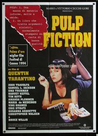 k637 PULP FICTION Italian one-panel movie poster '94 Uma Thurman, Tarantino