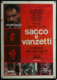 k648 SACCO & VANZETTI Italian one-panel movie poster '71 anarchist bio!