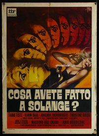 k652 SCHOOL THAT COULDN'T SCREAM Italian one-panel movie poster '72 wild!