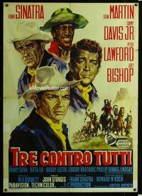 k654 SERGEANTS 3 Italian one-panel movie poster '62 Frank Sinatra, Rat Pack!