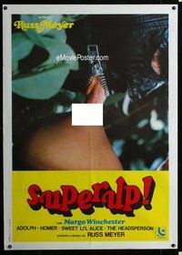 k680 UP! Italian one-panel movie poster '78 Russ Meyer, wild sexy image!