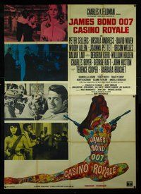 k079 CASINO ROYALE Italian two-panel movie poster '67 all-star Bond spoof!