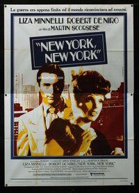 k102 NEW YORK NEW YORK Italian two-panel movie poster '77 Robert De Niro