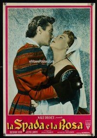 k063 SWORD & THE ROSE Italian photobusta movie poster '53 Glynis Johns