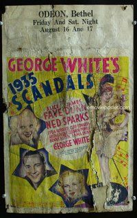 k348 GEORGE WHITE'S 1935 SCANDALS window card movie poster '35 Alice Faye