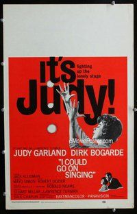 k372 I COULD GO ON SINGING window card movie poster '63 it's Judy Garland!