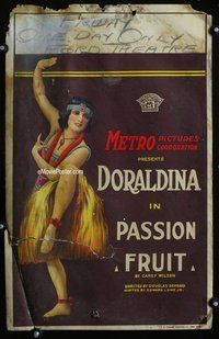 k422 PASSION FRUIT window card movie poster '21 stone litho dancing Doraldina!