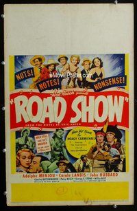 k435 ROAD SHOW window card movie poster '41 Hal Roach assorted nuts!