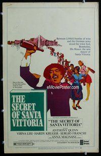 k445 SECRET OF SANTA VITTORIA window card movie poster '69 Bob Peak artwork!