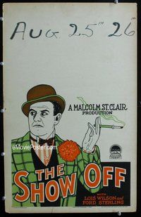 k449 SHOW OFF window card movie poster '26 cool art of Ford Sterling!