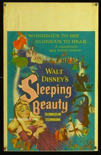k453 SLEEPING BEAUTY window card movie poster '59 Disney classic!