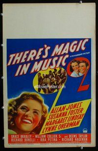 k473 THERE'S MAGIC IN MUSIC window card movie poster '41 Grace Bradley Boyd!