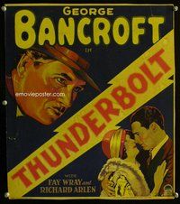 k479 THUNDERBOLT window card movie poster '29 George Bancroft, Fay Wray