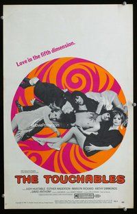 k483 TOUCHABLES window card movie poster '68 fifth dimension sex!
