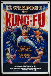 m046 LOT OF 100 18 WEAPONS OF KUNG FU 1SHEETS '77 