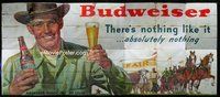 n004 BUDWEISER billboard poster '60s There's nothing like it!