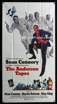 n025 ANDERSON TAPES three-sheet movie poster '71 Sean Connery, Dyan Cannon
