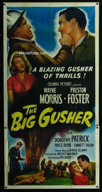 n309 BIG GUSHER three-sheet movie poster '51 Preston Foster, Wayne Morris