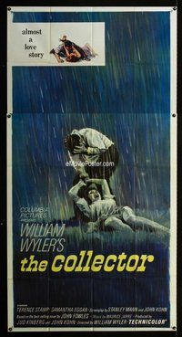 n332 COLLECTOR three-sheet movie poster '65 Terence Stamp, Samantha Eggar