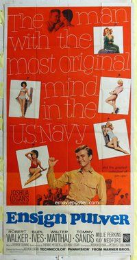 n352 ENSIGN PULVER three-sheet movie poster '64 Robert Walker, Burl Ives