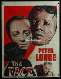 n354 FACE BEHIND THE MASK three-sheet movie poster R55 spooky Peter Lorre!
