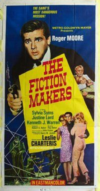 n356 FICTION MAKERS three-sheet movie poster '67 Roger Moore, Sylvia Syms