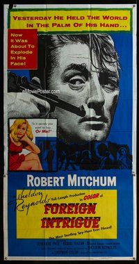 n364 FOREIGN INTRIGUE three-sheet movie poster '56 Robert Mitchum, Page