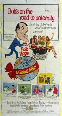 n376 GLOBAL AFFAIR three-sheet movie poster '64 Bob Hope, Yvonne De Carlo