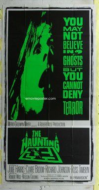 n387 HAUNTING three-sheet movie poster '63 you cannot deny terror!