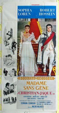 n421 MADAME three-sheet movie poster '63 super sexy Sophia Loren!