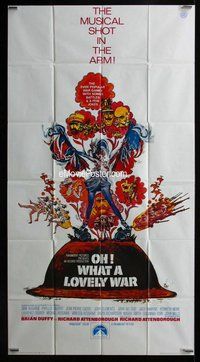 n447 OH WHAT A LOVELY WAR int'l three-sheet movie poster '69 Attenborough