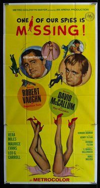 n448 ONE OF OUR SPIES IS MISSING three-sheet movie poster '66 Man from UNCLE!