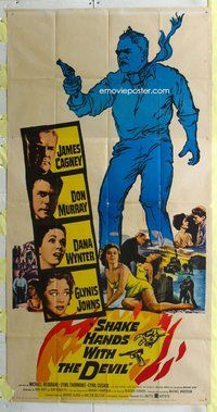 n503 SHAKE HANDS WITH THE DEVIL three-sheet movie poster '59 James Cagney