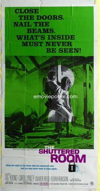 n506 SHUTTERED ROOM three-sheet movie poster '66 Gig Young, Carol Lynley