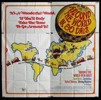 n158 AROUND THE WORLD IN 80 DAYS six-sheet movie poster R68 all-stars!
