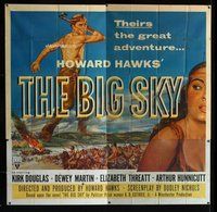 n161 BIG SKY six-sheet movie poster '52 Kirk Douglas, Howard Hawks