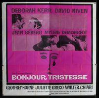 n162 BONJOUR TRISTESSE six-sheet movie poster '58 Kerr, Saul Bass art!