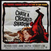 n164 CHASE A CROOKED SHADOW six-sheet movie poster '58 Anne Baxter, Todd