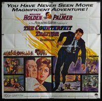 n168 COUNTERFEIT TRAITOR six-sheet movie poster '62 William Holden, Palmer