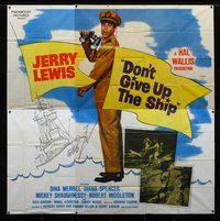 n175 DON'T GIVE UP THE SHIP six-sheet movie poster '59 Jerry Lewis, Navy!